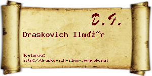 Draskovich Ilmár névjegykártya